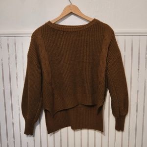 cozy brown knit sweater